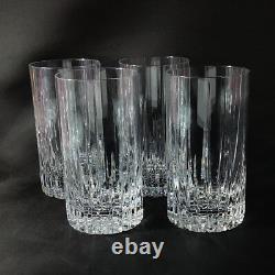 MIKASA ARCTIC LIGHTS HIGHBALL GLASSES, Cut Lead Crystal, 5 1/4, 16 Oz, 4PCS