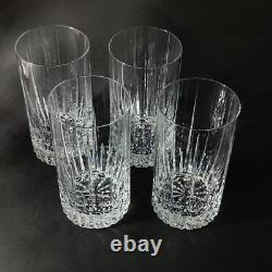 MIKASA ARCTIC LIGHTS HIGHBALL GLASSES, Cut Lead Crystal, 5 1/4, 16 Oz, 4PCS