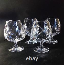 MIKASA OLYMPUS BRANDY SNIFFTER GLASSES, Cut Lead Crystal, 4PCS SET