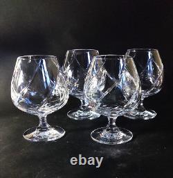 MIKASA OLYMPUS BRANDY SNIFFTER GLASSES, Cut Lead Crystal, 5 7/8', 4PCS SET