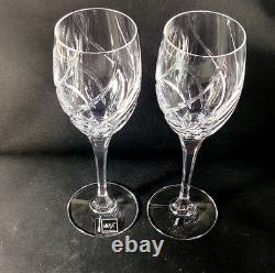 MIKASA OLYMPUS WATER GLASSES, Cut Lead Crystal, 9, 10 oz, SLOVENIA. 2PC