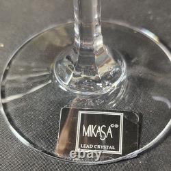 MIKASA OLYMPUS WATER GLASSES, Cut Lead Crystal, 9, 10 oz, SLOVENIA. 2PC