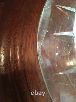 MINT WithSTAND WATERFORD CRYSTAL SCALLOP EDGE MASTER CUT FOOTED CENTERPIECE BOWL