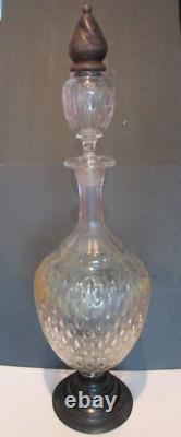 MONUMENTAL ANTIQUE APOTHECARY BOTTLE DRUGGIST Glass CUT CRYSTAL PHARMACY JAR
