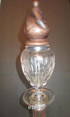 MONUMENTAL ANTIQUE APOTHECARY BOTTLE DRUGGIST Glass CUT CRYSTAL PHARMACY JAR