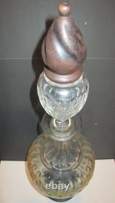 MONUMENTAL ANTIQUE APOTHECARY BOTTLE DRUGGIST Glass CUT CRYSTAL PHARMACY JAR