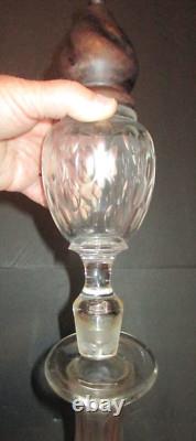MONUMENTAL ANTIQUE APOTHECARY BOTTLE DRUGGIST Glass CUT CRYSTAL PHARMACY JAR