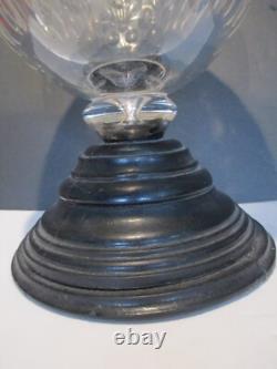 MONUMENTAL ANTIQUE APOTHECARY BOTTLE DRUGGIST Glass CUT CRYSTAL PHARMACY JAR