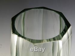 MOSER Crystal / Glass Large Art Deco Cut Glass Vase 9