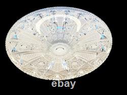Magnificent 14 Vintage Bohemian Hand-Cut Lead Crystal Master Centerpiece Bowl