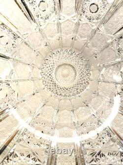 Magnificent 14 Vintage Bohemian Hand-Cut Lead Crystal Master Centerpiece Bowl