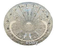 Magnificent 14 Vintage Bohemian Hand-Cut Lead Crystal Master Centerpiece Bowl