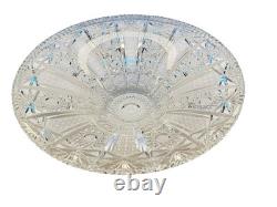 Magnificent 14 Vintage Bohemian Hand-Cut Lead Crystal Master Centerpiece Bowl