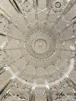 Magnificent 14 Vintage Bohemian Hand-Cut Lead Crystal Master Centerpiece Bowl