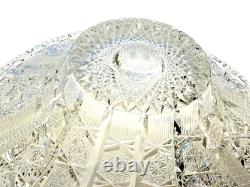 Magnificent 14 Vintage Bohemian Hand-Cut Lead Crystal Master Centerpiece Bowl