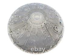 Magnificent 14 Vintage Bohemian Hand-Cut Lead Crystal Master Centerpiece Bowl
