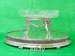 Magnificent Large Gorham Sterling Silver / Cut Glass Crystal Center Piece 109 Oz