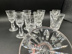 Magnificent Set of 10 WATERFORD CRYSTAL Kenmare (Cut) Cordial Glasses MINT