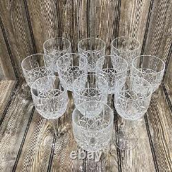 Marquis By Waterford Brady Pattern Clear Cut Crystal 14oz Water Goblet Set Of 11