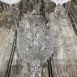 Marquis By Waterford Brady Pattern Clear Cut Crystal 14oz Water Goblet Set Of 11
