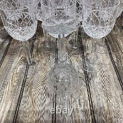 Marquis By Waterford Brady Pattern Clear Cut Crystal 14oz Water Goblet Set Of 11