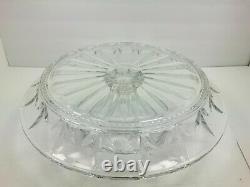 Marquis by Waterford Finley Multi Use Fan & Wedge Cut Crystal Cake Stand New