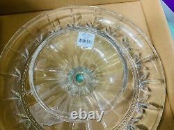 Marquis by Waterford Finley Multi Use Fan & Wedge Cut Crystal Cake Stand New