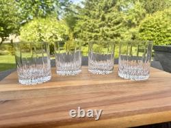 Mikasa Aractic Lights Double Old Fashioned Glasses Crystal 3 -7/8Set Of 4