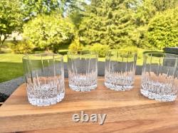 Mikasa Aractic Lights Double Old Fashioned Glasses Crystal 3 -7/8Set Of 4
