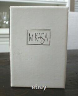 Mikasa Crystal Arctic Lights 10 Wine Glasses Vertical Cut Design 8-1/4 NIB