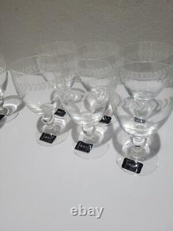 Mikasa Crystal Floral Leaf Pattern Set of 12 Small & Large Cups
