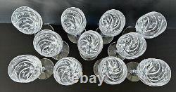 Mikasa English Garden Crystal Water Goblets Glasses 9 Set of 11