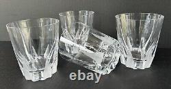 Mikasa Flame D'amore Crystal (4) Executive Double Old Fashioned Glasses 4 3/8