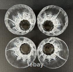 Mikasa Flame D'amore Crystal (4) Executive Double Old Fashioned Glasses 4 3/8