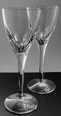 Modern Thumbprint Cut CRYSTAL ELBERON WINE Glasses by WATERFORD 7oz