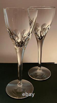 Modern Thumbprint Cut CRYSTAL ELBERON WINE Glasses by WATERFORD 7oz