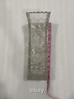 Monumental American Brilliant ABP Cut Glass Vase Flower Crystal Vintage
