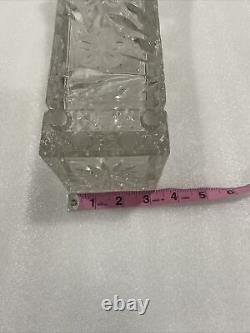 Monumental American Brilliant ABP Cut Glass Vase Flower Crystal Vintage