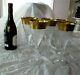 Moser Crystal Red Wine Glass Splendid Gold Hand Cut Signed Set of 8 $2800.00