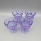 Moser Cut Crystal ALEXANDRITE / NEODYMIUM Cocktail Glasses Set of Four