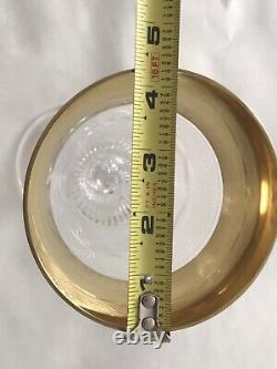 Moser Czech Cut Crystal Glass Water Goblets in Gold Splendid 9.25