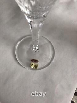 Moser Czech Cut Crystal Glass Water Goblets in Gold Splendid 9.25