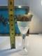 Moser Czech Cut Crystal Glass Wine Goblets in Gold