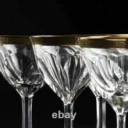 Moser crystal cut glass Lady Hamilton sherry set of five drinking vintage