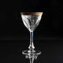 Moser crystal cut glass Lady Hamilton sherry set of five drinking vintage