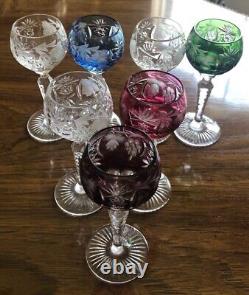 NACHTMANN TRAUBE CRYSTAL CUT TO CLEAR CORDIAL GLASS Set Of 7