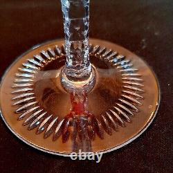 NACHTMANN TRAUB RUBY TALL WINE HOCK, Cut Lead Crystal, 8.25, Glasses, 2PCS SET