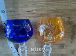 NACHTMANN Traube Cut to Clear Crystal Tall Hock Wine Glasses- set of 5