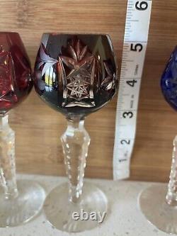 NACHTMANN Traube Cut to Clear Crystal Tall Hock Wine Glasses- set of 5