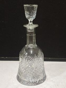 NEVER USED Wedgwood Majesty Vintage Cut Crystal Glass Decanter & Stopper 12'